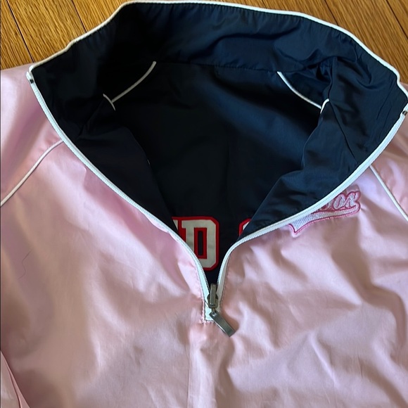 Red Sox ⚾️ Navy and Red/Pink Reversible Pullover windbreaker - Picture 5 of 5